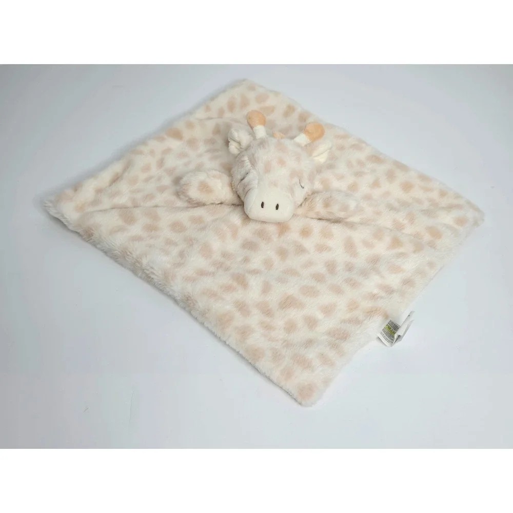 Kelly Toy Baby Beige Giraffe Rattle Security Blanket Lovey Plush Animal